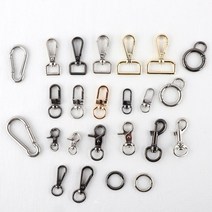 데코와바 열쇠고리 가방 부자재 키링만들기, 일반2.5cm실버