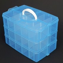 마스킹 테이프 정리 레고 통 투명 장난감 정리함 3단 블루 중 티백 보관함 박스 약 usb 화장대 트레이 약통 정돈 악세사리 비즈 다용도 사무실 책상 부품 칸칸 멀티 수납 케이스