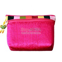 누비수(秀) 색동파우치지갑[진분홍], 선물포장없음