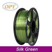 휴비나인 3d펜잉크 실크 PLA 필라멘트 3D 프린터 펜 175mm 1Kg 100g 10m 골드 실버 구리 듀얼 컬러 소재 릴 롤 인쇄 플라스틱, Silk Green_China