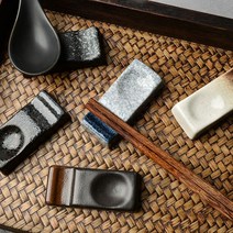 일본식 모던 디자인 도자기 수저 받침 젓가락 받침대, 디쉬옐로우