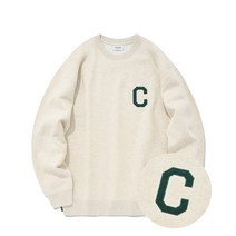 펠트 C 로고 기모 맨투맨 오트밀