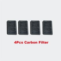 호환용 2 구멍 공기 필터 폭스 바겐 비틀 5 6 아우디 3 8 좌석 자동차 외부 공조기필터, 4 Pcs Black Filter