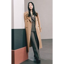 케네스레이디 (E637) 하이 와이드 카라 더블 하프코트(전여빈 착용) EHHCMK0300