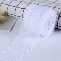10 미터 레이스 리본 테이프 45 레이스 트림 패브릭 자수 그물 흰색 레이스 트림 코드 바느질 장식, 화이트
