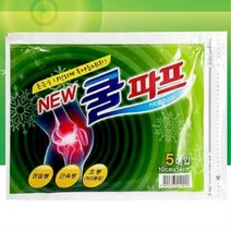 붙이는 시원한 파스 5P 3개 타박상 요통 신경통 허리 무릎 근육통 파프 관절 근육 다리 붙이는파스 쿨파스