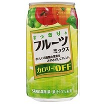 일본 산가리아 깔끔한 과일 믹스 주스 340ml 24개