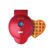 파니니 DASH 미니 와플 메이커 기계 파트모양, Red Heart_4 Inch | Waffle Make
