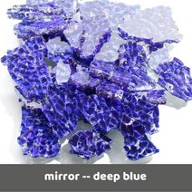 붙이는타일 벽데코 타일 스페인 거실 폴리싱 모자이크 400g(14.11oz) 가방 컬러 유리 조각 반투명 거울 깨진 유리 조각 diy 아트 공예 재료 촛대, 400g 14.11oz, 미러 딥 블루