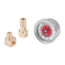 Fuel Pressure Gauge Liquid 0-100PSI Oil Compatible with Civic 88-91 S2000 00-03 Injection, 01 Red