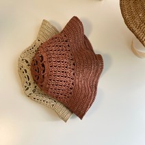 뜨개사계절 여름 코바늘모자 만들기 뜨개질 DIY 패키지, 내추럴탄