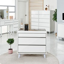 드레스룸 아일랜드 서랍장 화이트 유광 악세사리 수납장 시스템 침실 옷방 진열장 800, 유광 본체 화이트+서랍 오크