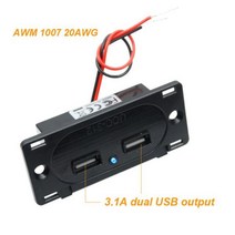 캠핑카제작부품 악세사리 자동차 충전기 듀얼 usb 출력 포트 전원 소켓 3.1a 캠퍼 밴 rv 캐러밴 캠핑카 용 예비 부품 액세서리 충전, a