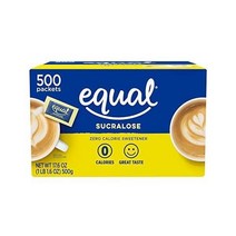 이퀄 제로 Calorie 스위트너 Yellow Sucralose 500 Count, 500 Count (Pack of 1)