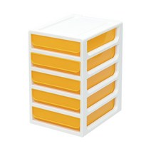 [리빙앤트리] 데스크 책상 서류정리 마인5단 서류함, 오렌지