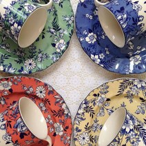 존슨 브라더스 데본코티지 4색 플레이트 머그잔 빈티지 접시 컵 세트, 머그 레드