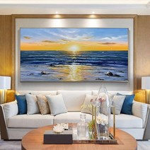 일출 바다 풍경 구슬자수 대형 비즈 공예 만들기 보석십자수 재료 세트 diy, 90x170cm 전체 원형 큐빅