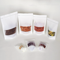 홍진포장 화이트 투명창 지퍼스탠드 스탠딩지퍼백 100장 사이즈 7종, 25 x 33cm - 100장 (장당278원)