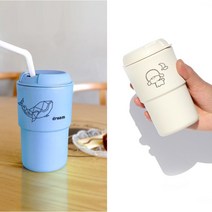 파스텔 이중구조 텀블러 350ml 주문 제작(판촉물 카페 단체 기념품 답례품 행사 선물) 최소수량 50~100개, 실크1도인쇄(기본수량 100개), 선물포장추가, 멜론