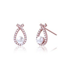 루브르파리 14K 에보니 진주 귀걸이 4mm EA2233