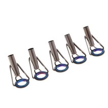 YSSHOP 5pcs 낚싯대 가이드 팁 탑스 세라믹 링 무료로드 수리 부품, 크기 8, 스테인레스 스틸, 그레이 블루
