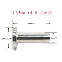 배기 흡기 튜닝 CNSPEED 범용 미조정 85mm 3.5 "/98mm 스테인레스 크롬 배기 머플러 소음기 YC100706, 1개