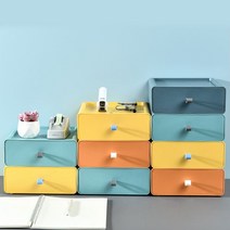 11step 미니 컬러 서랍 3종 다용도 주방 사무실 데스크 책상 화장대 소품 틈새 정리, 민트3칸서랍
