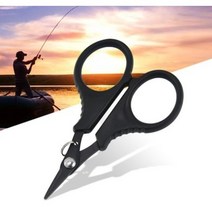 진아쇼핑몰 티타늄 합사가위 낚시가위 낚시공구 라인커터 핀온릴 소형, 1개