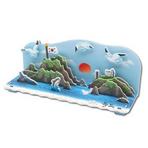 [동화오피스] 3D 우드락 입체퍼즐 건축모형만들기 1 / 6세 7세 유치원선물, 한국의 섬 독도