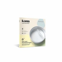 Kana 양피지 페이퍼 베이킹 서클 - 100개의 미리 재단된 라운드 15.2cm(6인치)_케이크 페이스트리 및 치즈 케이크 베이킹에 이상적 - 토르티야 프레스에 적합 Kana, Baking Round