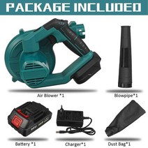 2 in 1 2200w 전기 무선 송풍기 불어 흡입 180도 회전 집진기 잎 청소기 makita 18v 배터리, 6-금