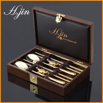 H.jin 백수백복 부부 진공티타늄금수저세트 (고급 숟가락) 예단용품 혼수 결혼 집들이선물 사돈부모님 상견례답례품, A 스타일
