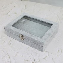 ABM 악세사리 귀걸이 보관함 S 그레이 보석케이스 이쁜보석함 액세서리 정리함 보관함 ^JUN#A