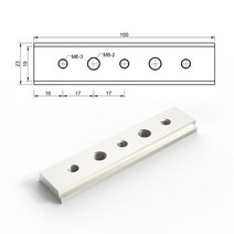 목공 M8 M6 T-트랙 알루미늄 슬롯 슬라이더 바 T 너트 30/45 유형 지그 나사 패스너 도구, 04 100mm with hole