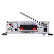 앰프스피커 USB FM SD 카드 자동차 앰프 소형 앰프 오토바이 원격 제어 앰프 2x15W RMS 2ch 출력 전력 증, 한개옵션0