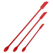 텀블러 신제품 더블 헤드 길어진 실리콘 스크레이퍼 3 개 화장품 잼 딥 보틀 미니 주걱 세트 메이크업 도, 02 Red