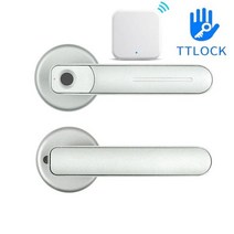 지문자물쇠 안전고리 사물함자물쇠 스마트 도어 잠금 전자 홈 지문 TTlock 키 앱 해제 실내 사무실 나무, 05 ttlock silver G2_01 60-70mm