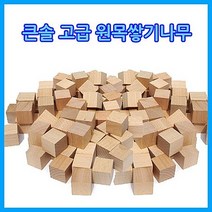 큰솔스토밍 2.5cm형 고급원목쌓기나무100 프뢰벨가베 원목교구 가베 카프라 원목큐브