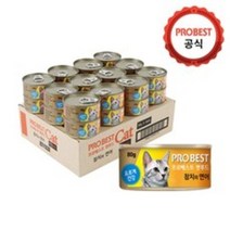 프로베스트 고양이 캔 간식 참치와 연어 80g(24개세트), 단품