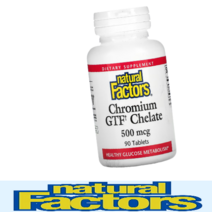 내추럴 팩터스 크롬 유전자변형성분 무함유 500mcg 크로뮴 GTF chromium gtf chelate [90정*1병]