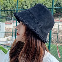 여성 뽀글이 양면 버킷햇 F023