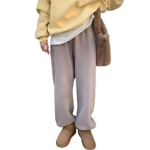 데이홀릭 라떼 밑단스트링 기모 조거팬츠