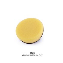 차량광택기 SPTA 1/2/3 인치 T-모양 자동차 세부 연마 버핑 스폰지 양모 패드 연마기 전기 드릴 용 백 플레이트, 2 Inch(55mm), CN, 5 Yellow Medium Cut