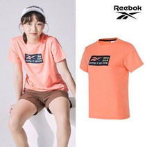 리복 키즈 NEW 리복키즈 주니어 홀리데이 반팔티셔츠 코랄