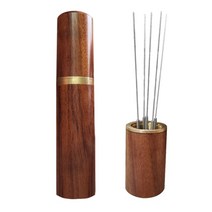 커피 디스트리뷰터 에스프레소 블렌더 8 바늘 탬퍼 자기 정렬 스탠드 알루미늄 합금 기본, B-Walnut
