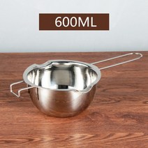 초콜릿중탕기 퐁듀팟 워머 멜팅기 스테인레스 스틸 초콜릿 용융 냄비 치즈 버터 베이킹 도구 왁스 DIY, 02 600ml