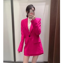 봄 2756707 유행 분말 캐주얼 포켓 장식 슬림 정장 외투 2756707 630