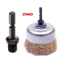 ZINO 드릴 코어 육각 임팩 아답타 나사산 M10 융착 코아 비트 연결대 숫나사 숫놈 앵글 어댑터 빗트 드릴용 커넥터