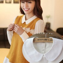 미르마루 목만 있는 레이어드 페이크 넥카라 L + 파우치 세트