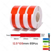 Niimbot D11 D110 방수 라벨 프린터 케이블 용지 야외 용품 스티커 테이프 기타, 3Rolls RED Cable